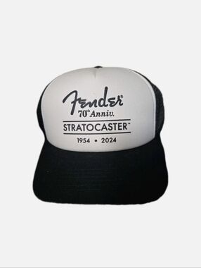 Fender Black & White 70th Anniversary Stratocaster Trucker Hat
